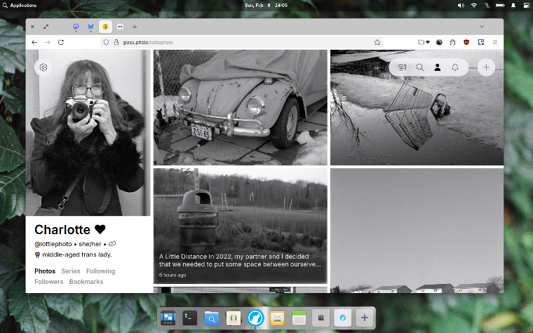 Screen showing a Gnome desktop